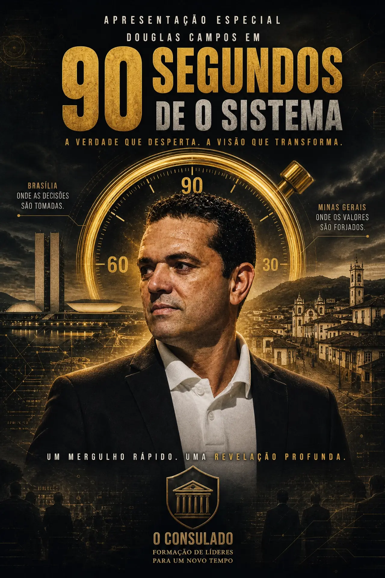 Douglas Campos na arte de divulgação da apresentação especial de O Sistema